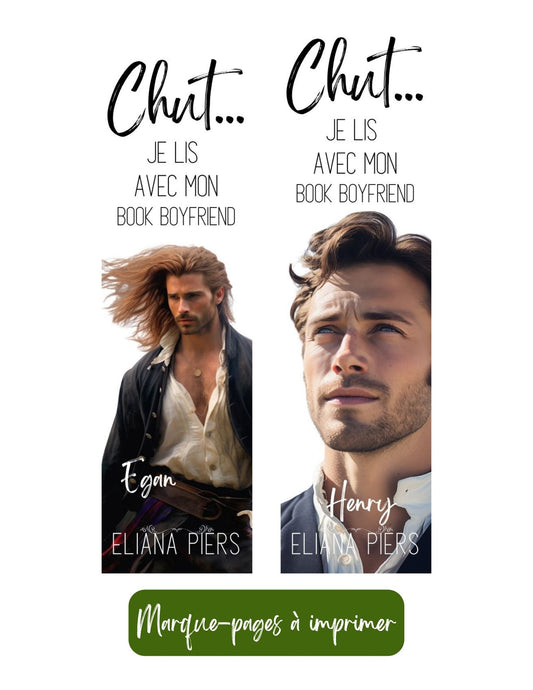Marque-pages à imprimer – Les "Book Boyfriends" de la romance historique